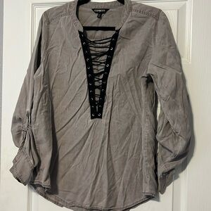 Express lace up tunic top